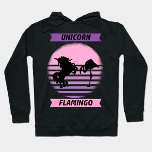 Cute Pink Unicorn Flamingo Hoodie